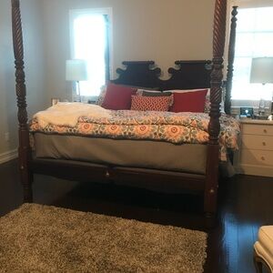 Pottery Barn Orange and Gray Duvet Set